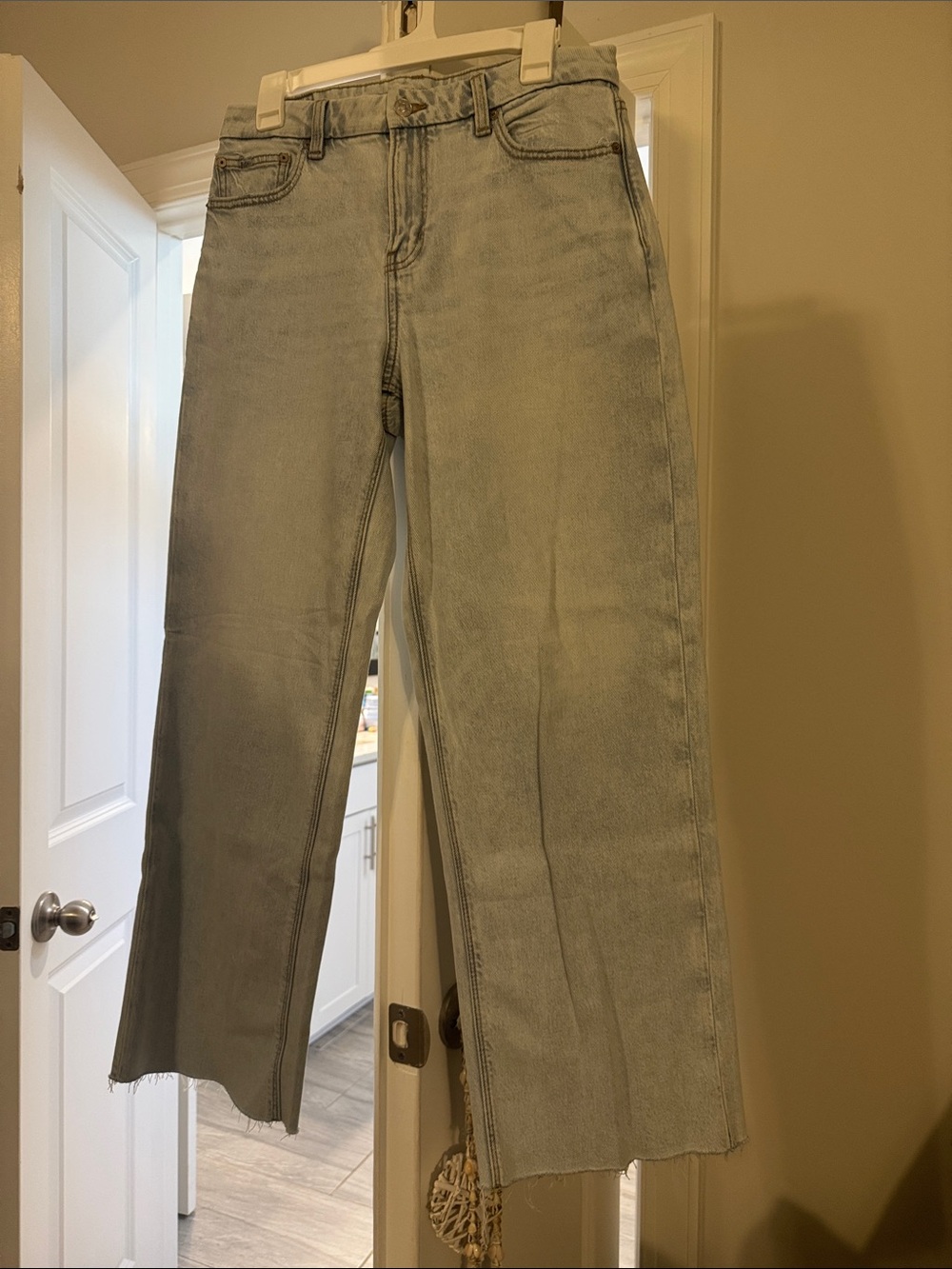 American Eagle Outfitters Light Blue Wide-Leg Jeans